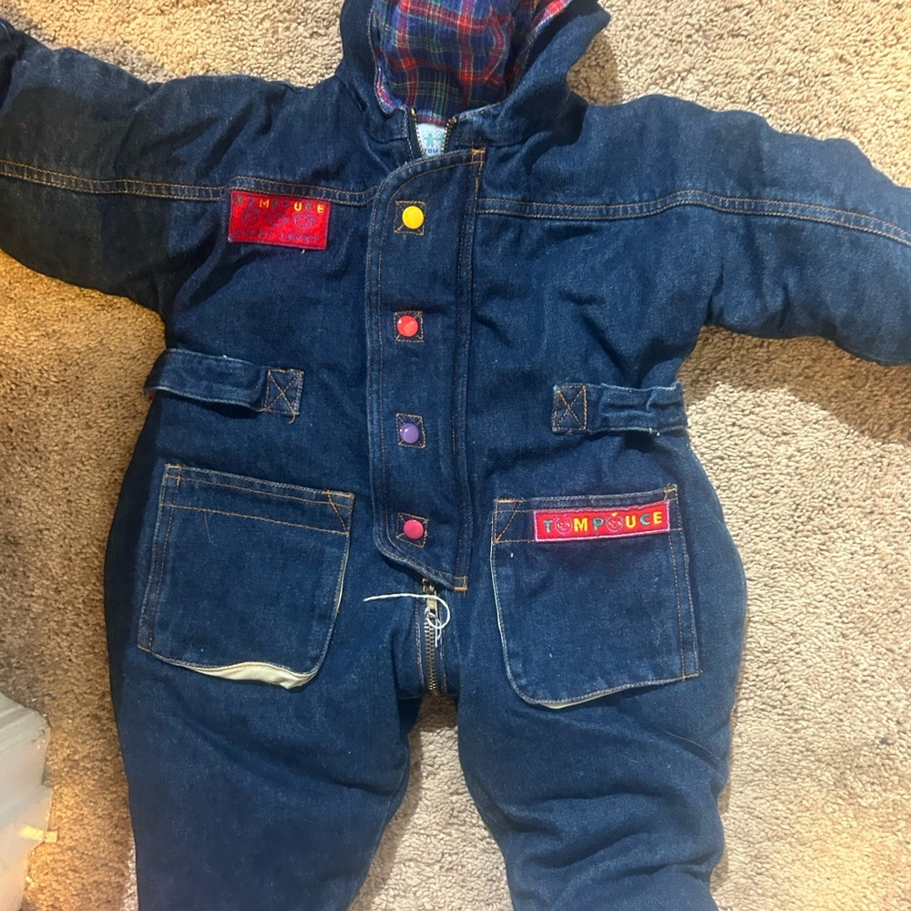 Kids Denim snowsuit vintage